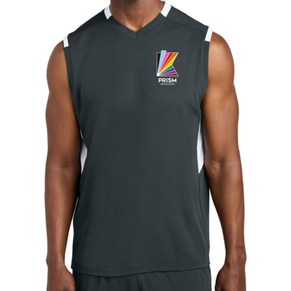 Sport-Tek® Club Sleeveless V-Neck - Printed Logo Thumbnail